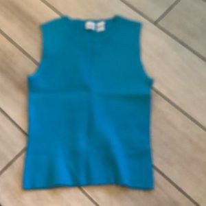 Cc Hughes - Aqua Blue Sleeveless Shirt - M